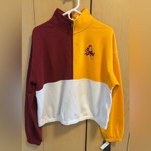 ASU Sun Devils 1/4-Zip Pullover Sweatshirt- NWT